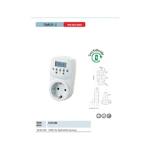 Ayrex Tımer-2 Priz Tipi Dijital Zaman Saati Haftalık Zamanlama