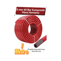 1 Metre Kompresör Hava Hortumu 8 Mm Termo Hortum Kırmızı Thermo Hortum Basınca Dayanıklı Hortum