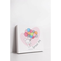 Spread Joy Çizgi Karakter Tasarımlı Bebek Odasına Özel Kanvas 25x25 Cm