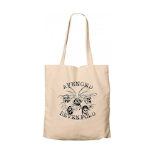 Avenged Sevenfold Smile Skulls Krem Kanvas Bez Çanta Krem
