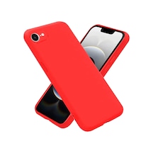 Newface Apple, Uyumlu iPhone 16e Kılıf First Silikon Glblseme - 26 - Kırmızı