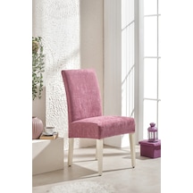 Ultra Soft Yumuşak Esnek Sandalye Kılıfı - Yüksek Sırtlı Sandalye Uyumlu - Tam Koruma Gül Kurusu