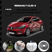Renault Clio 4 Oto Araç Kapı Koruma Fitili 5 Metre Parlak Siyah Renk