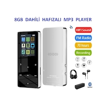 8gb Hafızalı Mp3-mp4 Player Müzik Çalar Fm Radyo Bluetooth Kulaklık Ve Hoparlör İle Kullanabilme