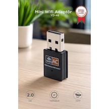 Mini Wifi Adaptör Usb 2.0 600 Mbps Kablosuz Alıcı Yd48 Siyah