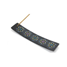 Obsidian Taşı Kayık Tütsülük Model 3 Çok Renkli