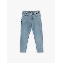 Koton Normal Bel Pamuklu Regular Fit Tapered Jean Pantolon- Joe Jean Açık İndigo 7wam40041nd
