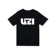 Stoned&Fame Uzi Baskılı T-shirt SIYAH