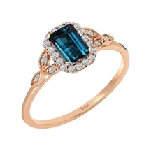 Sirius Pırlanta Ve London Blue Topaz Taşlı Riga Yüzük 0817R0308