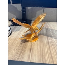 15cm Kanat Açmış Kartal Heykeli Gold Görünümlü Dekor Biblo Ofis Masası Dekorasyon