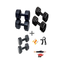 Ps Spor 3 Çift Dambıl Set 2 Kg + 4 Kg + 6 Kg + Eldiven Ayarlanabilir Sayaçlı Yay Ve Atlama İpi