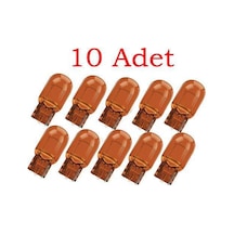 Ototürk T10 Dipsiz Ampül Turuncu 5Watt 12Volt 10 Adet