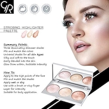 Strobing Highlighter - 3&apos Lü Fırınlanmış Aydınlatıcı Paleti 0