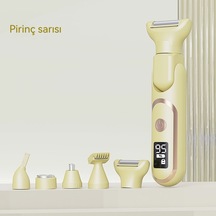 Epilatör Bayan Çift Başlı Tıraş Cihazı Özel Kasık Kılı Düzeltici Elektrikli Kazıyıcı Erkek Ve Kadın Epilasyon Aleti Beş Başlı Epilatör Sarı İngilizce