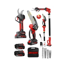 Dragro Drg-50 Mm 50mm Dijital Göstergeli Budama Makası Otomatik Yağlama Kömürsüz Testere Teleskobik Kol K