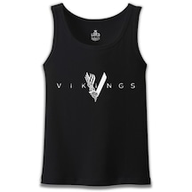 Vikings - Logo Siyah Erkek Atlet