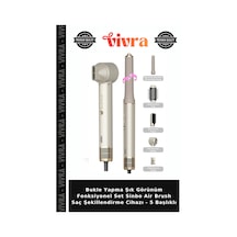 Bukle Yapma Şık Görünüm Fonksiyonel Set Sinbo Air Brush Saç Şekillendirme Cihazı - 5 Başlıklı Rose Gold