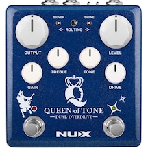 Nux Ndo-6 Queen Of Tone Üst Segment - Boutique Dual Overdrive Çift Kanallı Horseman & Morning Star , Efsanevi Klon Ve Transparent Overdrive Bir Arada, 18v Voltaj Yükseltici Ölçüler: 105 X 115 X 58 Mm