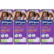 Canped Kids Çoçuklar Için Külot Bez Tekstil Yüzeyli Yaş:8 15 27 57kg 32 Adet 4pk 8