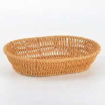 Deconox El Yapımı Doğal Hasır Sepet - Oval Ekmeklik Ve Çok Amaçlı Düzenleyici 25,50x18x6 Cm Diğer