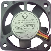 Pelko Motors 40X40X10Mm D4010Y24BPLP2A-5 DC 24V 0.13A 3 KABLO KARE FAN