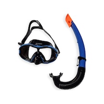 Çocuk Dalış Maskesi Ve Snorkel Seti - Star Diving - Mavi Lisinya