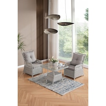 Duru 2 Kişilik Rattan Bahçe Balkon Mutfak Masa Takımı Gri Duru 2 Kişilik Rattan Bahçe Balkon Mutfak Masa Takımı Gri