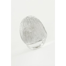 Oval - 739 - Metal Yüzük - Nazblsmm - Gümüş Rengi