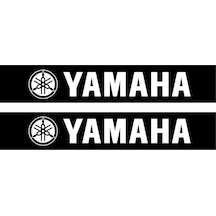 Yamaha Motorcu Boru Sticker Set Beyaz