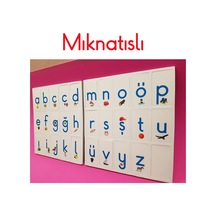 Mıknatıslı Küçük Harfler-Resimli