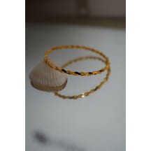 Ingold Yatırımlık 22 Ayar 10 Gram İşçiliksiz Paftalı Burma Altın Bilezik 6.2 Cm