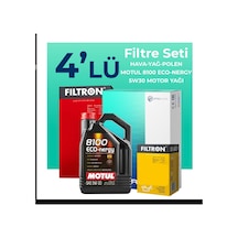 Citroen C3 1.2 Turbo Benzinli Filtre Bakım Seti Motul Motor Yağlı 2016-2023 4 Lü 8200BKMFLSHNGFL22482