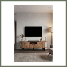 Bezos Mira Tv Sehpası Suntalam Siyah 160x35 Cm Bezos1
