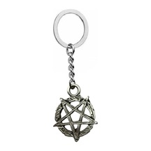 Four Pentagram Gothic Siyah Figürlü Unisex Anahtarlık Gotik, Antik Ve Mistik Tasarım