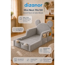 Dizanor Mini Nest 6'sı 1 Arada Bebek Oyun Parkı Ve Park Yatak Gri 70 X 130