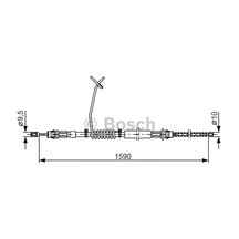 Bosch 1987477175 El Fren Telı Arka Sol Transıt V184 Pıkap 2,4tdcı 110ps / 120ps 02 06 Cıft Teker Olcu: 1587 / 1297