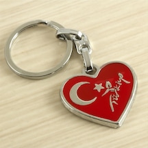 - 803 - Ay Yıldız Metal - Nazblsmm - Anahtarlık Kırmızı