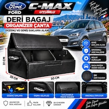 Ford C-max Uyumlu Oto Bagaj Organizeri Deri Bagaj Kutu Çanta 1