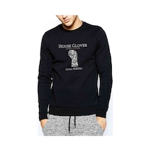 G O T House Glover Baskılı Siyah Erkek Sweatshirt