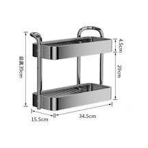 Çift - Kalınlaştırılmış Paslanmaz Çelik Mutfak Baharat Rafı,
