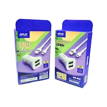 Gfuz GR01C Type-C 12W Çift Girişli Araç Şarj Aleti