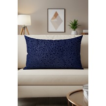 Sezyon Yuna Desenli 40 60 Lacivert Kırlent Kılıfı Lacivert