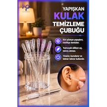 Hot Power Yapışkan Silikon Uçlu Yıkanabilir Kulak Temizleme Çubuğu 24'lü
