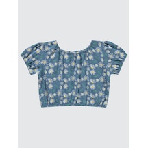 Civil Girls Kız Çocuk Crop Tişört 6-9 Yaş Element Mavisi Element Mavisi Mavi