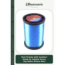 Özel Üretim İplik Çeşitleri Esnek İp Captain Acura 1kg Bobin Misina Mavi 0.50mm