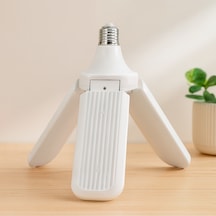 Pervane Model 3 Kollu Beyaz Led Ampul E27 24w Beyaz - Çok Renkli