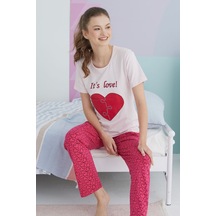 Siyah İnci Pamuklu Örme Pijama Takım 24113100 Çok Renkli