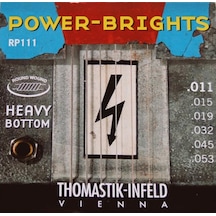 Thomastik Infeld Th-rp111 Elektro Gitar Tel Seti - Power-brights Üst Segment - Heavy Bottom Magnecore Sargı Teknolojisi, Yüksek Çıkış Gücü, Agresif Tonlar Ve Zengin Harmonik Yapı Ölçüler: .011 - .050 Heavy Bottom