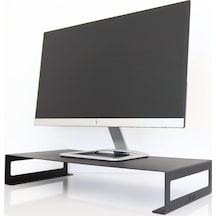 Metal Monitör Standı - Siyah - Monitör Yükseltici - Laptop Standı - Organizer - Sms1bl