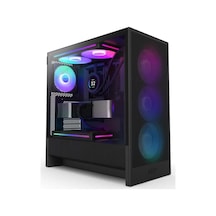 Nzxt H5 Flow RGB 2024 CC-H52FB-R1 F360 Rgb Fanlı Atx Bilgisayar Kasası - Siyah